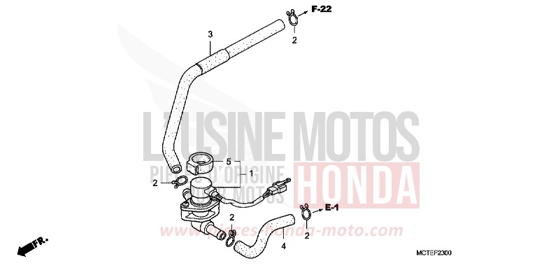 VALVE INJECTION D'AIR de SILVER WING PURE BLACK (NH237) de 2007